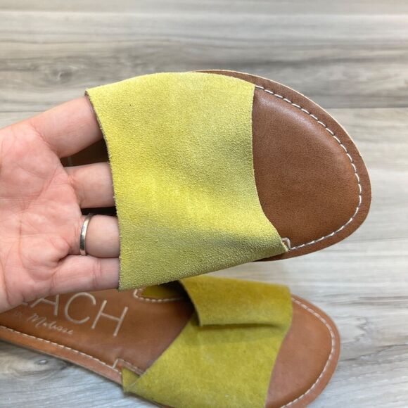 Beach By Matisse Bali Saffron Suede Slip On Sandals Women's Size 7 M - Picture 9 of 9